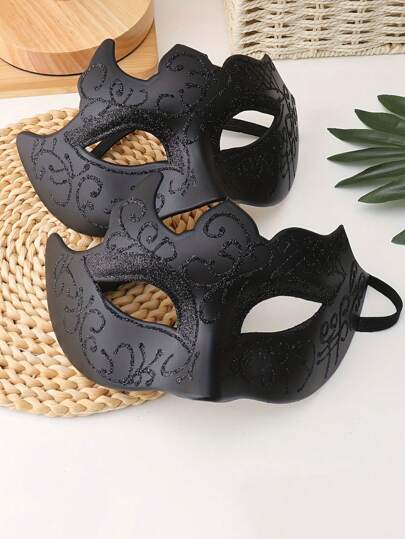 1 peça - Máscara de meia face pintada - Atmosfera criativa, moda, fantasia, festa, suprimentos para eventos, máscara de olho pintada - presente estranho - presente de festa - artigos para festa - decoração legal de Halloween