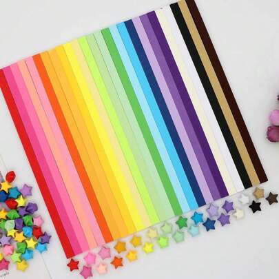 540/1030/1350/1512 Sheets Star Folding Paper 27 Color Creative Lucky Star Gift Decoration Crafts Back To School