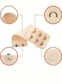 3/5 件带钩弹性胸罩延长器，胸罩肩带延长器，女士内衣扣，适合胸罩肩带，不锈钢胸罩扣闭合，腰带，返校用品 - 彩色 - 查看 8