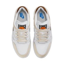 Nike Full Force Low Casual Sneakers - Men's, Comfortable, Versatile, Cushioned, Low-Top, Brown/White/Tan, HJ3485-121