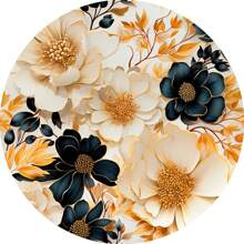 Printed Placemat Cover 35cm Table Setting Placemat Flowers Floral Placemat Placemat Sousplat Decoration - SFLS0018 - Xem 3