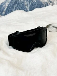 1pc Square Frame Ski Goggles With Black Frame And Black/Gray Lens, Casual Stylish All-Matching Outdoor Sports Eyewear For Skiing And Cycling Easy Comfort Casual Outfits Outdoor Cycling Glasses For Summer Beach Vacation,Outdoor,Travel Fall