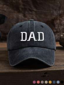 1 Stück Herren Outdoor lässige Mode "DAD" Silhouette Hund spazierengehen Grafik weich & atmungsaktiv verstellbare Baseballkappe, geeignet für den täglichen Gebrauch