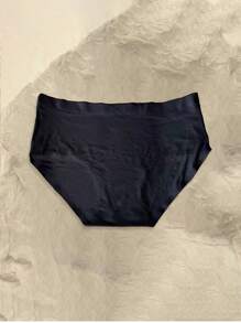 3 piezas de bragas de mujer de color liso, de tela de seda sintética sin costuras y de corte bajo, con diseño de triángulo - Multicolor - Ver 5