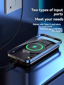 磁性移动电源，10000mAh 可折叠无线便携式充电器，配备 USB-C 线缆 LED 显示屏，Mag-Safe 电池组 22.5W PD 快速充电，兼容 Iphone 16/15/14/13/12 Pro/Pro Max/Plus/Mini 磁性移动电源，10000mAh 可折叠无线超薄便携式充电器，配备 USB-C 线缆 LED 显示屏，Mag-Safe 电池组 22.5W PD 快速充电，兼容 Iphone 16/15/14/13/12 Pro/Pro Max/Plus/Mini Android - 黑色 - 查看 3