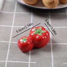 1/3/6PCS Watermelon Shape Chopstick Holder Spoon Rest, Tomato Shape Chopstick Holder Spoon Rest, Table Decoration, Kitchenware, Perfect Holiday Gift, Birthday Party Gift For Boys And Girl