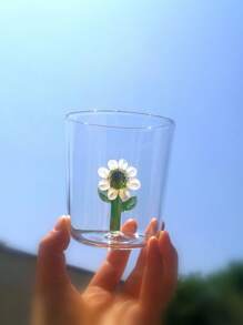 1 Piece Of 300ml 3D Snowman, Santa Claus, Christmas Tree Handmade Glass Wine Glass, High Transparent Borosilicate Glass, Juice Cup, Wine Glass. Suitable For Christmas Gifts For Lovers, Friends, Children - Clear - View 3