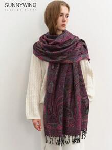 1pc Paisley Pattern High Quality Scarf Shawl Winter Fall - Black - View 6