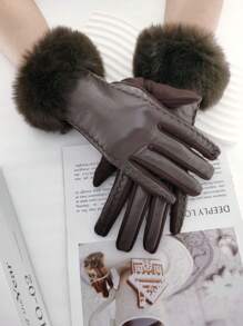 1 Cặp Găng tay dài ngón tay cảm ứng bằng polyester tua rua phong cách đường phố đơn sắc thanh lịch dành cho nữ, thích hợp để đi chơi, hẹn hò, ngày lễ, tiệc tùng và sử dụng hàng ngày vào mùa thu/đông - A - Xem 14