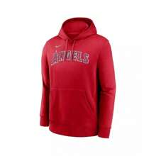 Nike Men's Mike Trout Red Los Angeles Angels Player Name Number Club Pullover Hoodie