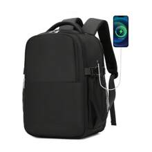 Travel Backpack, Large Backpack, Carry On Backpack,17-Inch Laptop Backpack With Charging Port & Trolley Sleeve, Waterproof Lightweight Backpack, Carry On Backpack For Airplanes, Travel Backpack For Men, Travel Backpack For Women - màu đen - Xem 2