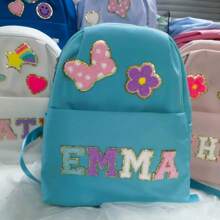 圣诞老人秘密礼物，个性化圣诞字母印花背包，旅行和露营背包 - 彩色 - 查看 3