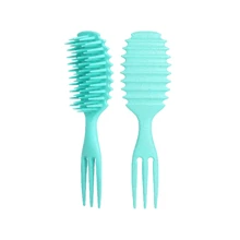 1 pieza Peine de cojín de aire ovalado con mango, cepillo de definición de estilo de material de paja de trigo, cepillo desenredante, peine profesional para peinado, cepillo de definición de rizos rebotantes, para cabello rizado, liso, mujeres, niños. - Multicolor - Ver 10