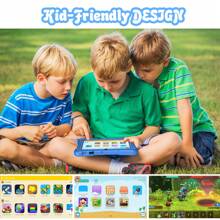 PRITOM 7 Inch Kids Tablet,Tablet For Kids With WiFi,32GB ROM,Dual Camera, Parental Control, Pre-Installed APPs, Games, Learning Educational Toddler Tablet With Case(No Adapter) - Blue - View 5