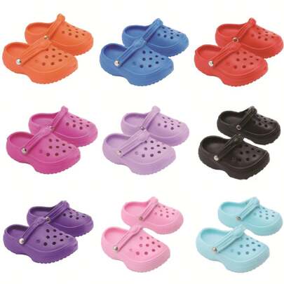 全新 18 英寸美国女孩娃娃配饰凉鞋，43 厘米夏季秀飞娃娃装人字拖，多色适合宠物猫狗拖鞋玩具装饰，圣诞节/万圣节/复活节礼物，娃娃鞋，圣诞拖鞋儿童，美国娃娃，娃娃鞋，狗，娃娃衣服