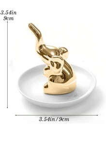 Elephant Trinket Dish For Rings Earrings Organizer - Elephant Decor For Women & Girls & Friends Birthday, Best Wedding Jewelry Storage, Mother's Day Gifts Back To School