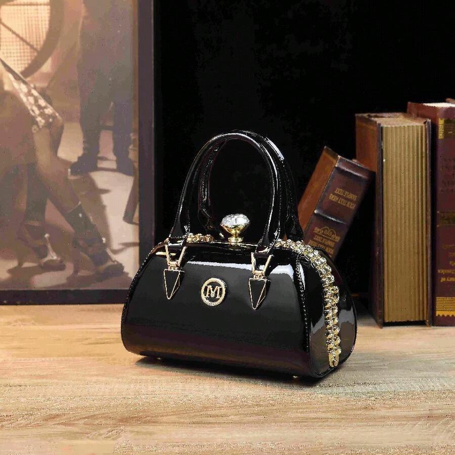 Túi xách trang trí đính đá Rhinestone thanh lịch, Ví cầm tay cưới cho nữ, Túi đeo chéo bằng da bóng, Lựa chọn tốt nhất để tặng quà cho bạn bè