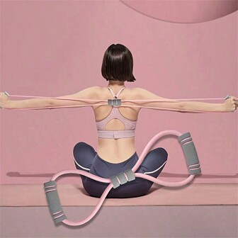 Banda de resistencia para yoga con forma de 8, adecuada para ejercicios de Body completo y moldeamiento, ejercicios de acondicionamiento físico, equipos auxiliares de entrenamiento y accesorios de equipamiento deportivo para gimnasio, hogar, CrossFit