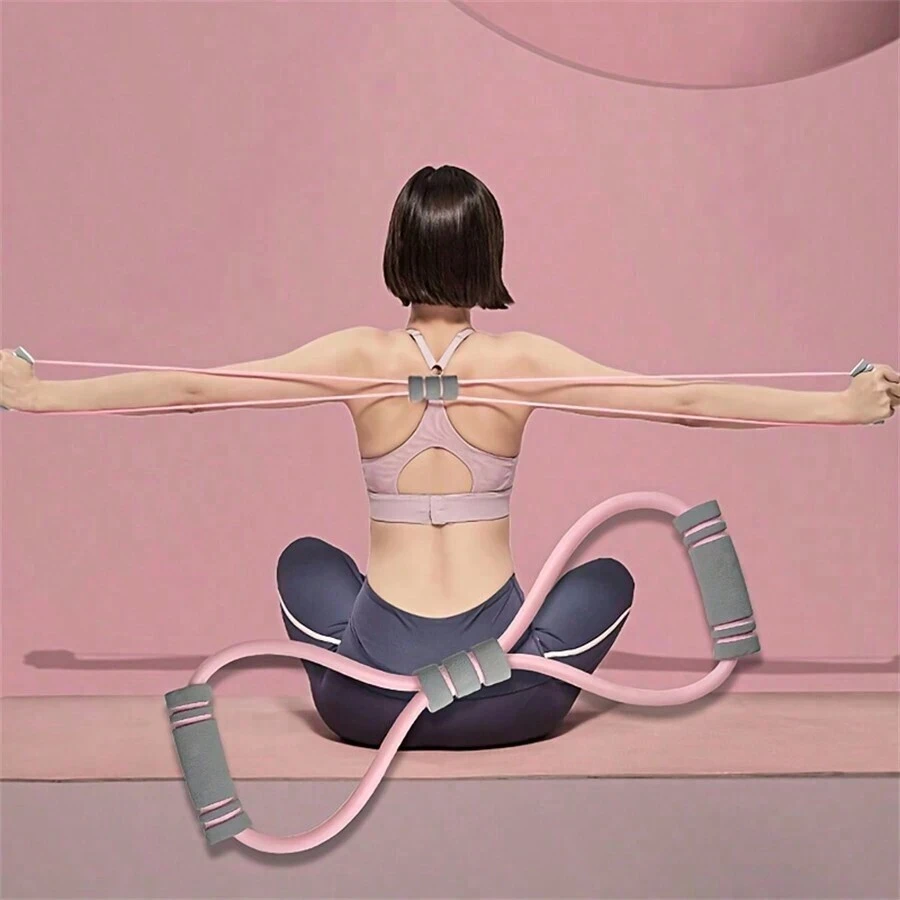 8 Shaped Yoga Resistance Band Is Suitable For Full Body Exercise And Shaping, Fitness Exercises, Auxiliary Training Equipment, And Fitness Equipment Accessories Gym Accessories, Sport, Gym, Home Exercise, Sport Accessories, Gym Accessories, CrossFit Accessories
