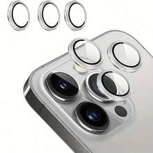 1 件 Apple iPhone 14 Pro Max 相机镜头钢化玻璃膜，兼容 iPhone 15/13/12 新款 11 后置摄像头保护膜 - 銀色 - 查看 3