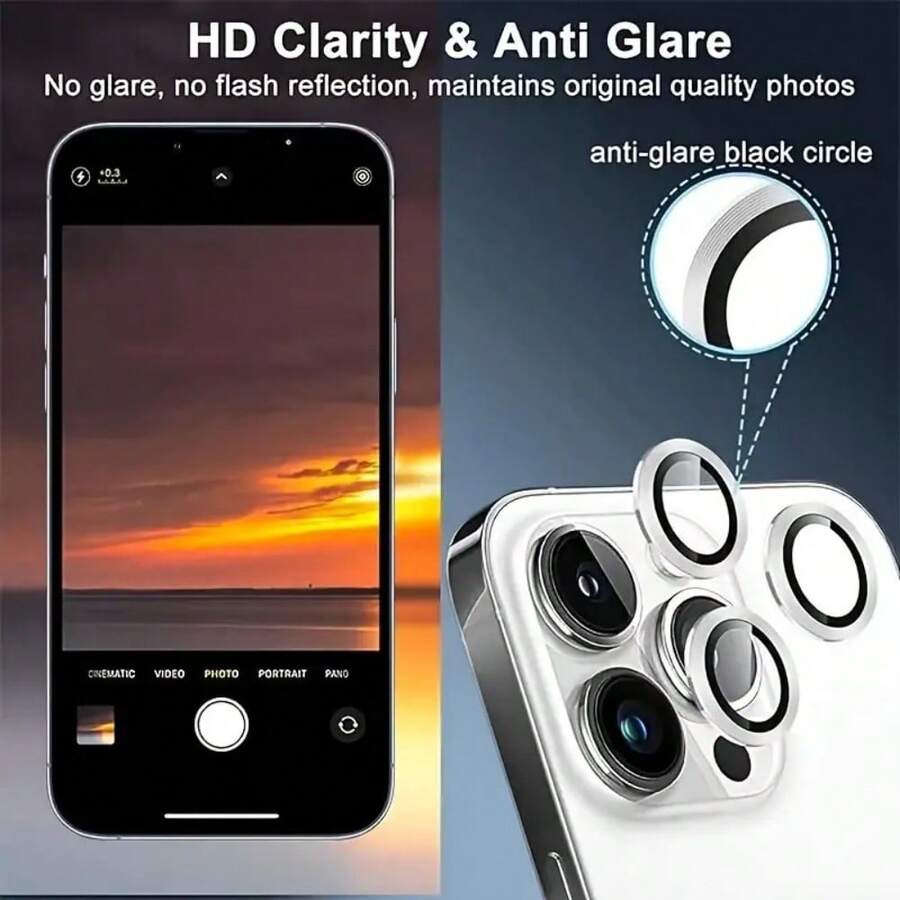 1pc Apple IPhone 14 Pro Max Camera Lens Tempered Glass Film, For IPhone