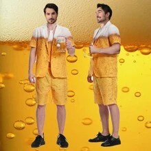 Men Beer Suit Role Play Adult Oktoberfest Costumes For Costumes - Yellow - View 2