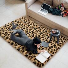 Fluffy Leopard Rug, Premium Cheetah Print Rugs, Soft Comfy Carpet For Bedroom Livingroom Home Decor - 駝色 - 查看 2