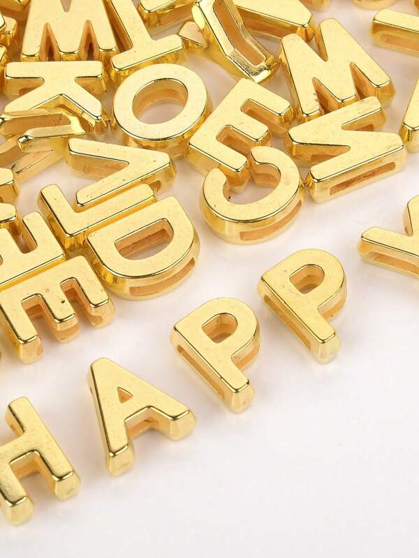 100pcs Acrylic Letter Alphabet Charms Pendants For DIY Necklace Jewelry Making Eyeglass Lanyard Crafts Findings Accessories(Random Letters)