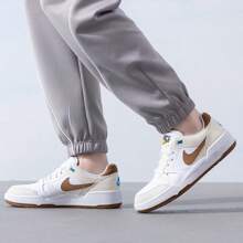 Nike Full Force Low Casual Sneakers - Men's, Comfortable, Versatile, Cushioned, Low-Top, Brown/White/Tan, HJ3485-121