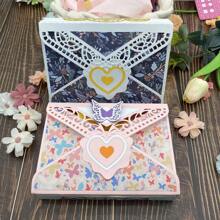 zhuzijian 3D Envelope Die Cuts Box Metal Cutting Die Set Flower Chocolate Gift Holder Scrapbooking Die-Cut Embossing DIY Paper Craft Holiday Greeting Home Decor