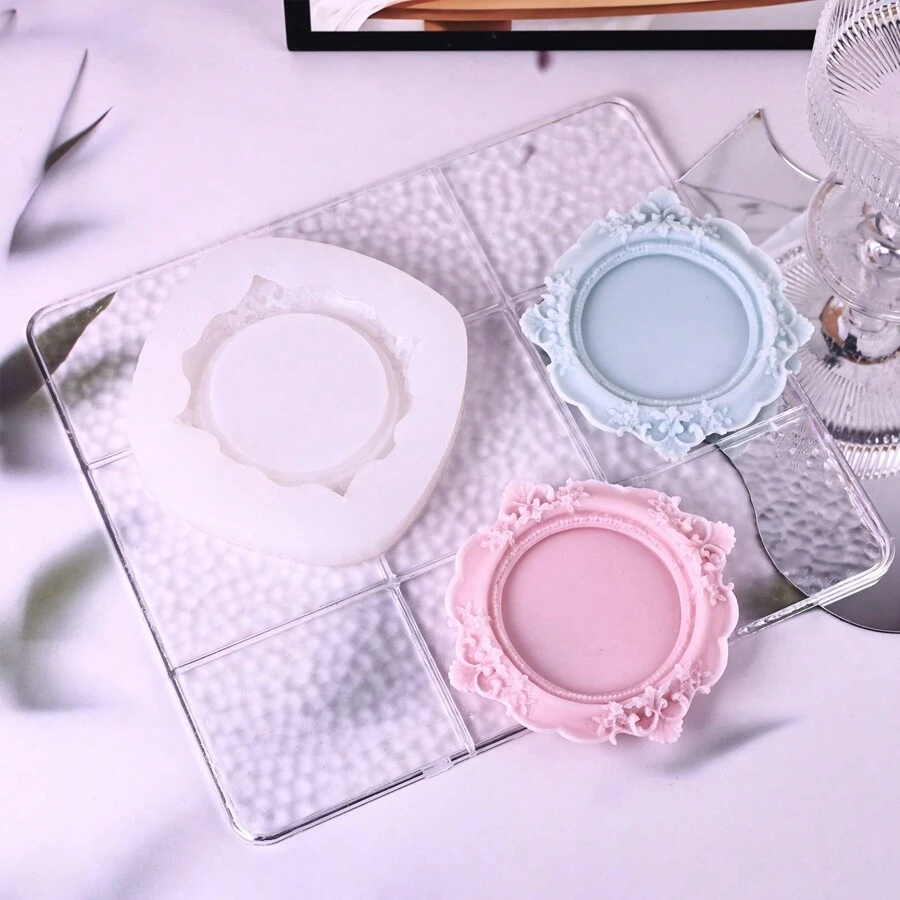 1 pieza Molde de silicona para velas con diseño estilo europeo, DIY
