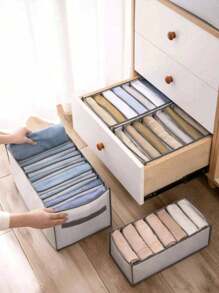 1/3pcs Foldable Pants Storage Accessories Clothing Storage Box Underwear Jeans Storage Home Closet Drawer Type Compartments Storage Box
