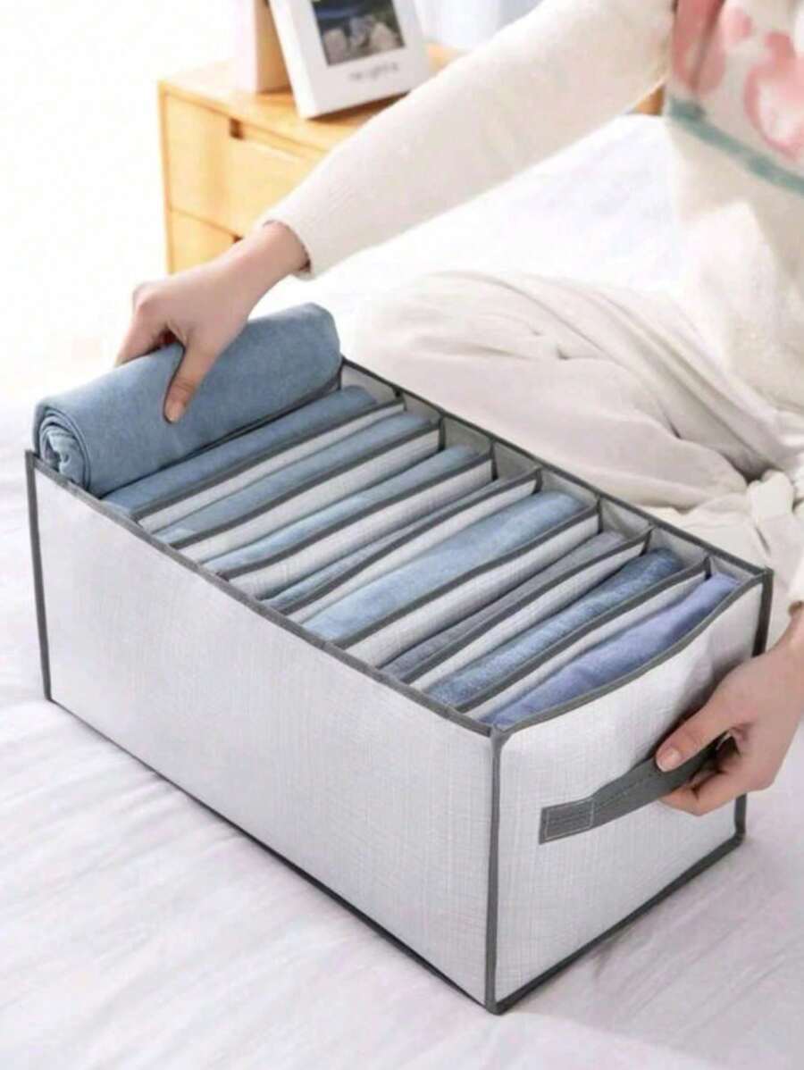 1/3pcs Foldable Pants Storage Accessories Clothing Storage Box Underwear Jeans Storage Home Closet Drawer Type Compartments Storage Box