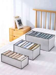 1/3pcs Foldable Pants Storage Accessories Clothing Storage Box Underwear Jeans Storage Home Closet Drawer Type Compartments Storage Box