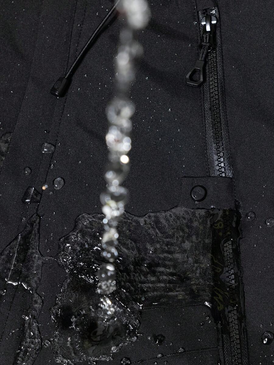 Men's New Waterproof Jacket With Hood And Windproof Design SHEIN EUR