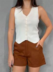 Shorts Lisa Fk Fashion - Cà phê nâu - Xem 2