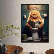 1PC Phong cách nghệ thuật hiện đại Động vật dễ thương Giấy vệ sinh Tranh sơn dầu Canvas Trang trí tường, Nghệ thuật chân thực Mèo hươu cao cổ In Hình ảnh Áp phích Trang trí phòng, Hành lang, Phòng ngủ, Văn phòng, Phòng học, Trang trí tường phòng khách, Trang trí mùa thu (Không có khung) - Nhiều màu - Xem 7