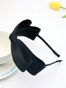 1 件女式粉色双蝴蝶结头带，简约可爱少女风格，适合日常、工作、节日派对装 - 米色 - 查看 5