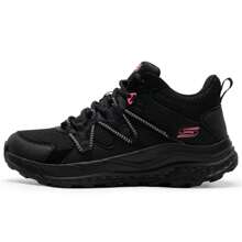 Skechers 女士保暖雪地靴，复古跑步健身休闲鞋 117495-BBK - 117495-BBK - 查看 1