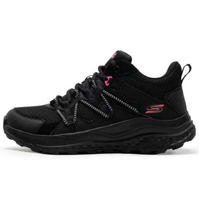 Skechers 女士保暖雪地靴，复古跑步健身休闲鞋 117495-BBK