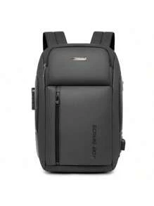 Waterproof, Reinforced, Anti-Theft, Password Lock, USB School Backpack For Young Students - Xám - Xem 1