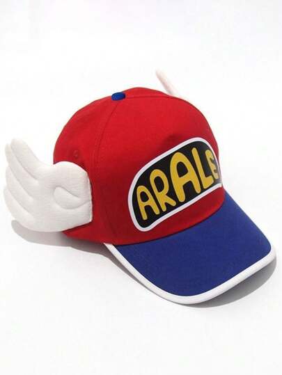 1pc Arale Angel Wings Adjustable Snapback Cap, Niche Baseball Cap, Suitable For Girls/Students