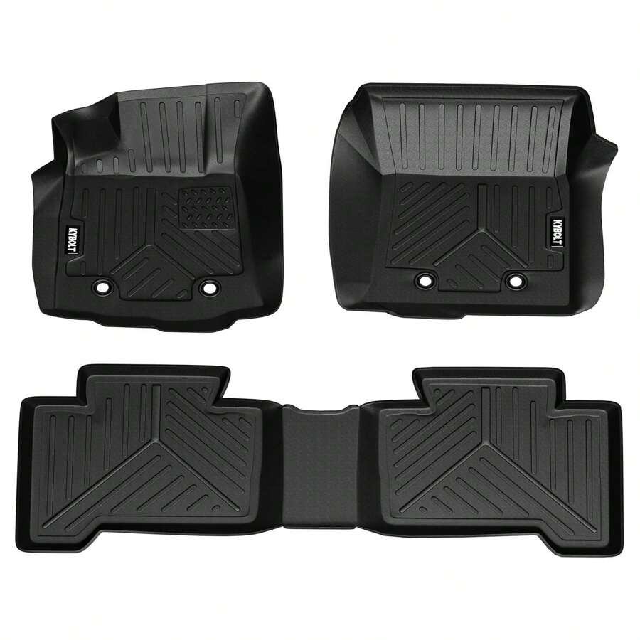 Custom Fit Floor Mats For 2018-2023 Toyota Tacoma Double Cab,3 Pack Floor Liners Compatible With 2018 2019 2020 2021 2022 2023 Toyota Tacoma - màu đen - Xem 1