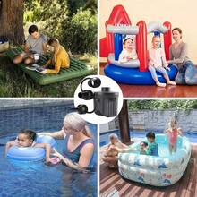 Inflador Eléctrico Ca Para Colchones Y Piscinas Inflables - Negro - Ver 8