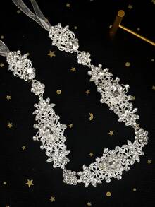 1pc Rhinestone Bridal Belt Wedding Dress Belt Elegant Wedding Belt Sashes