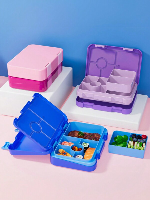 1 Peça Caixa de Fruta Dividida Selada para Estudantes, Caixa de Salada, Caixa de Bento para Trabalho, Caixa de Almoço para Viagem, Caixa de Bento de Grande Capacidade, Caixa de Almoço Dividida (Compartimento Removível), Presente de Natal