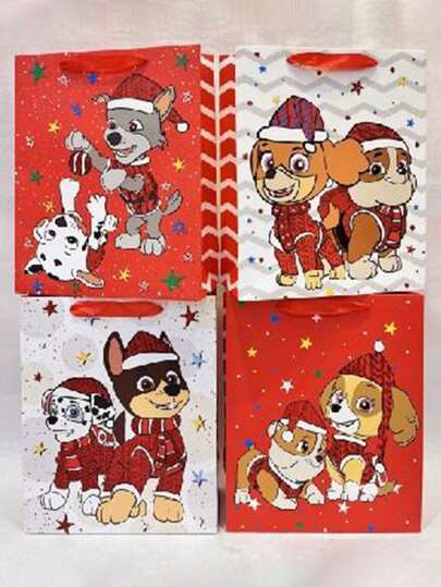 12pc/Saco, 3 peças de cada estilo Sacolas de Natal 3 tamanhos Sacolas de presente com padrão de Natal Sacolas de presente de Natal não tecidas Sacolas de compras de Natal reutilizáveis grandes, médias e pequenas Sacolas de embalagem adequadas para suprimentos de presentes de festa de Natal