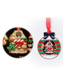 Đồ trang trí cây thông Noel cá nhân hóa, Mặt dây chuyền hình chuông tùy chỉnh Đồ trang trí Giáng sinh cho trang trí nhà ngày lễ, khiêu vũ, đám cưới và tiệc tùng, thêm hình ảnh của bạn (Vàng) - nhiều màu - Xem 6