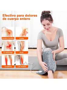 Compresa Caliente Electrica, Almohadilla Térmica con 10 Calentamiento Niveles, Fisioterapia, Calambres, Dolores Musculares de Rodilla, Espalda, Piernas, con 3 Ajustes de Temporizador y Apagado Automático, Plegable y Lavable a Máquina, 30x60cm,Gris - Tipo de Enchufe A USA (110-127V) - Ver 5