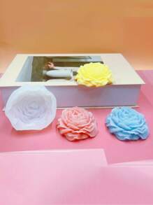 1 件轻质硅胶牡丹花模具，适合 DIY 工艺挂饰 - 白色 - 查看 4